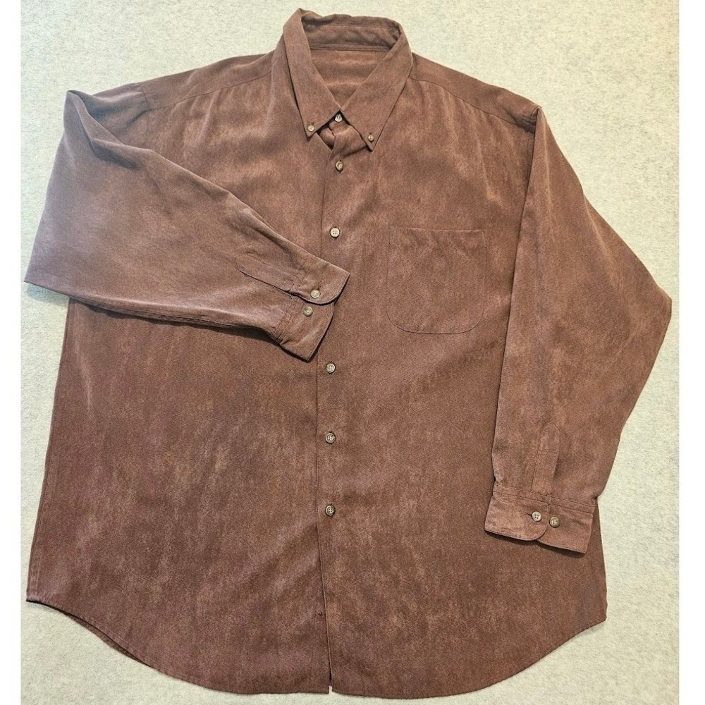 Western Outdoor Shirt Womens Small Faux Suede Button Down *VINTAGE* - No Tags